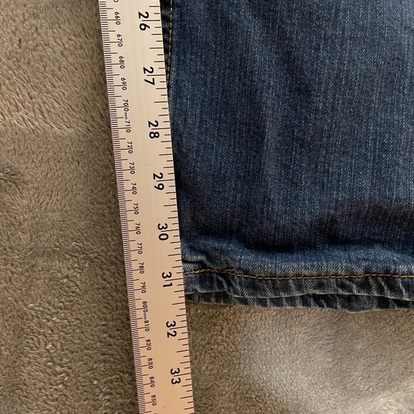 Levis 513 Men Slim Straight Mid Rise Stretch Medium Wash Denim Jean 34x31.5* - Picture 7 of 9